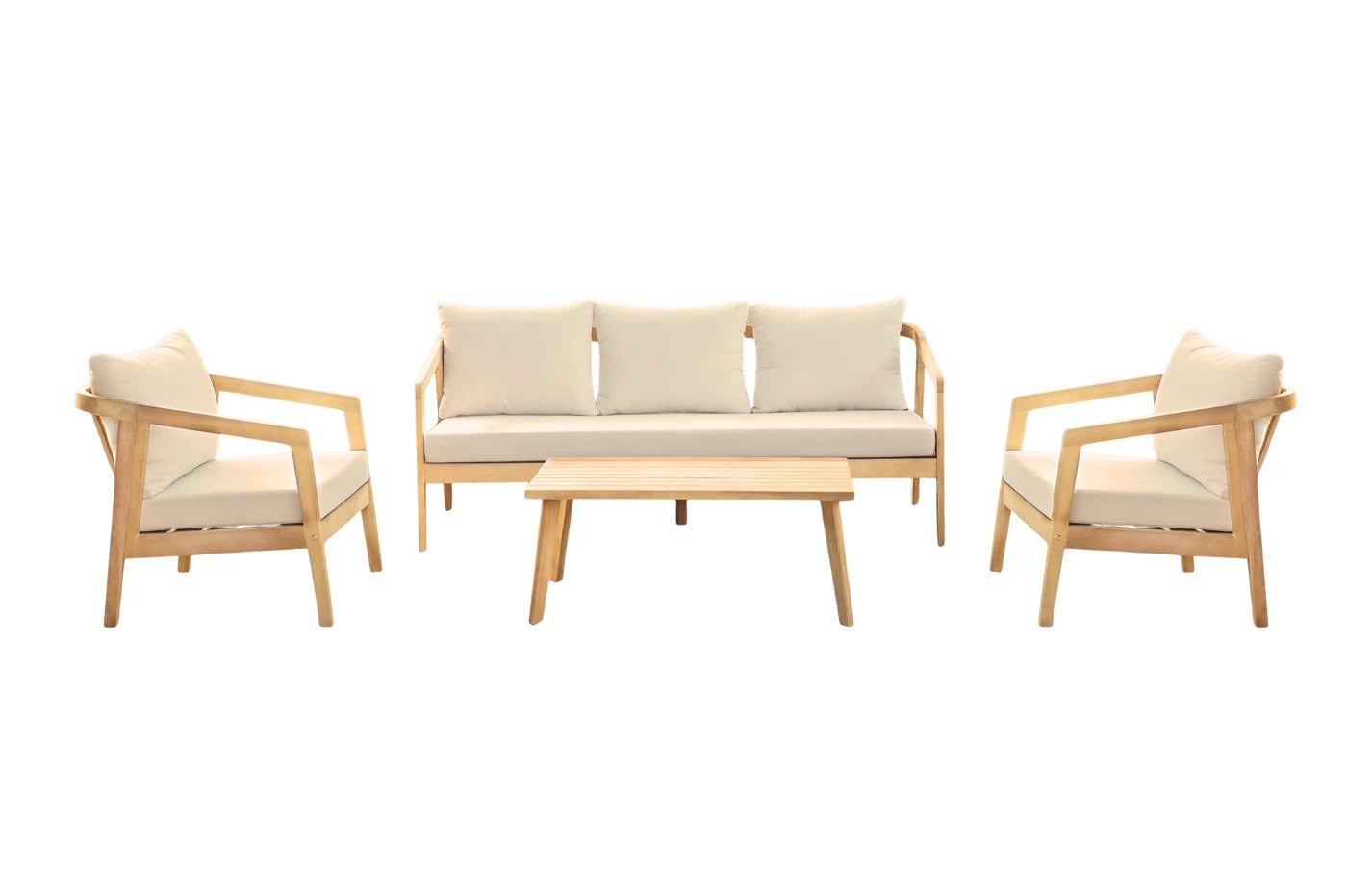 Hadley 5 Seater Wooden Garden Sofa and Armchair Set