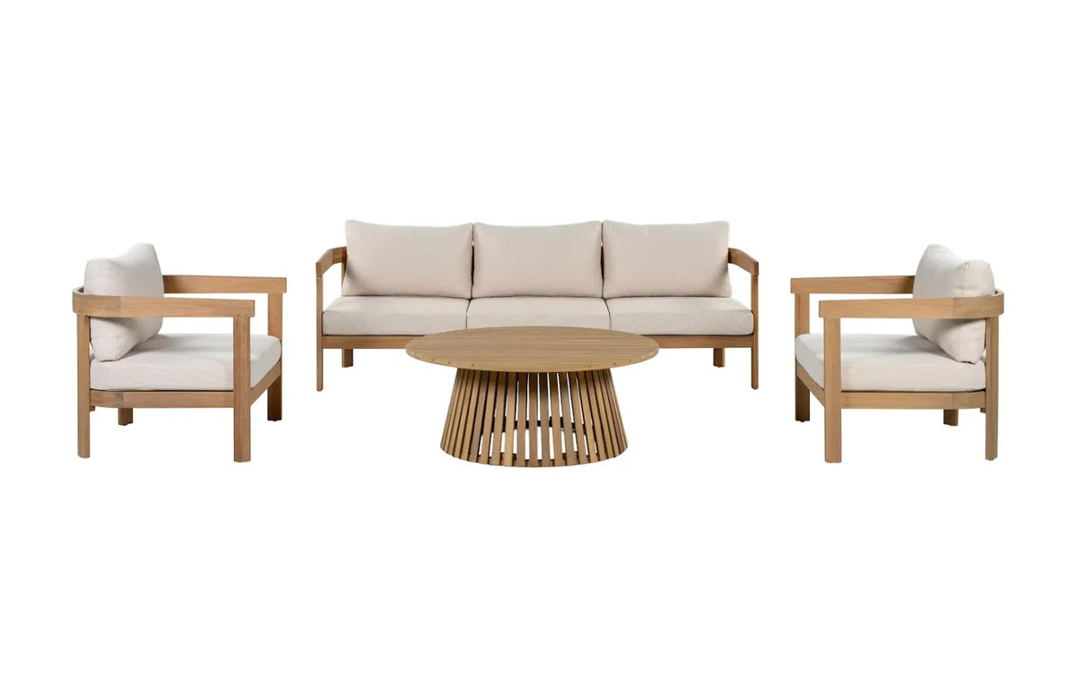 Hampstead 5 Seater Wooden Sofa and Armchair Luxury Garden Furniture Set
