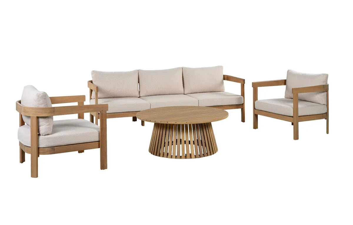 Hampstead 5 Seater Wooden Sofa and Armchair Luxury Garden Furniture Set