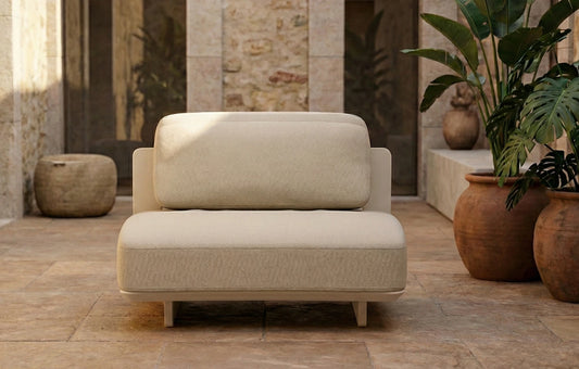 Harbour 1 Seater Aluminium Curved Garden Modular Garden Chair