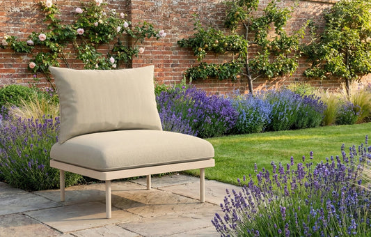 Kiki Beige Garden Armless Chair