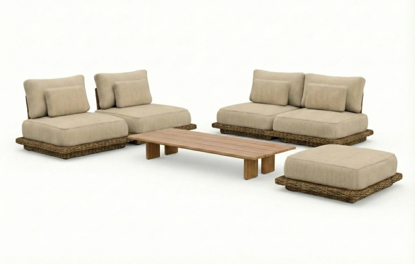 Lark 5 Seater Rattan Sofa and Armchair Garden Set