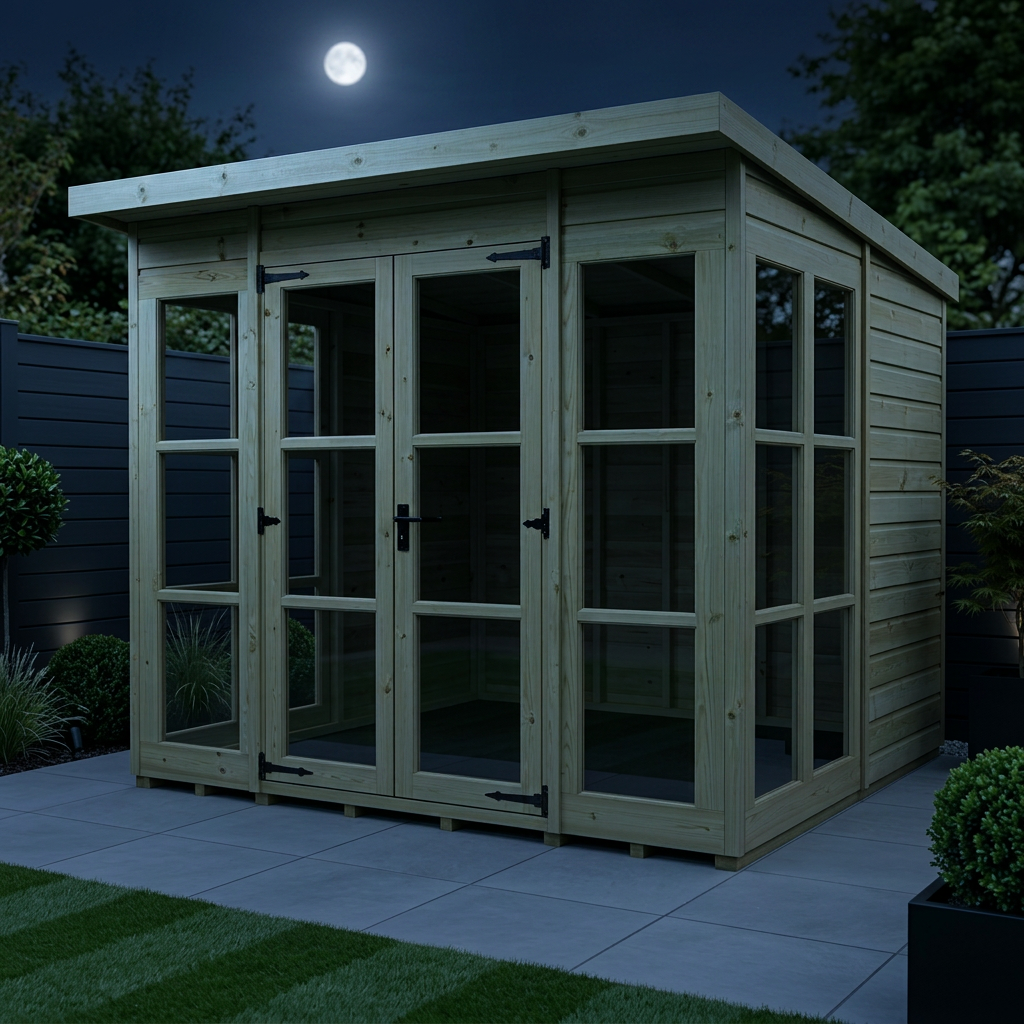 8 x 8 Georgian Window Pent Summer House