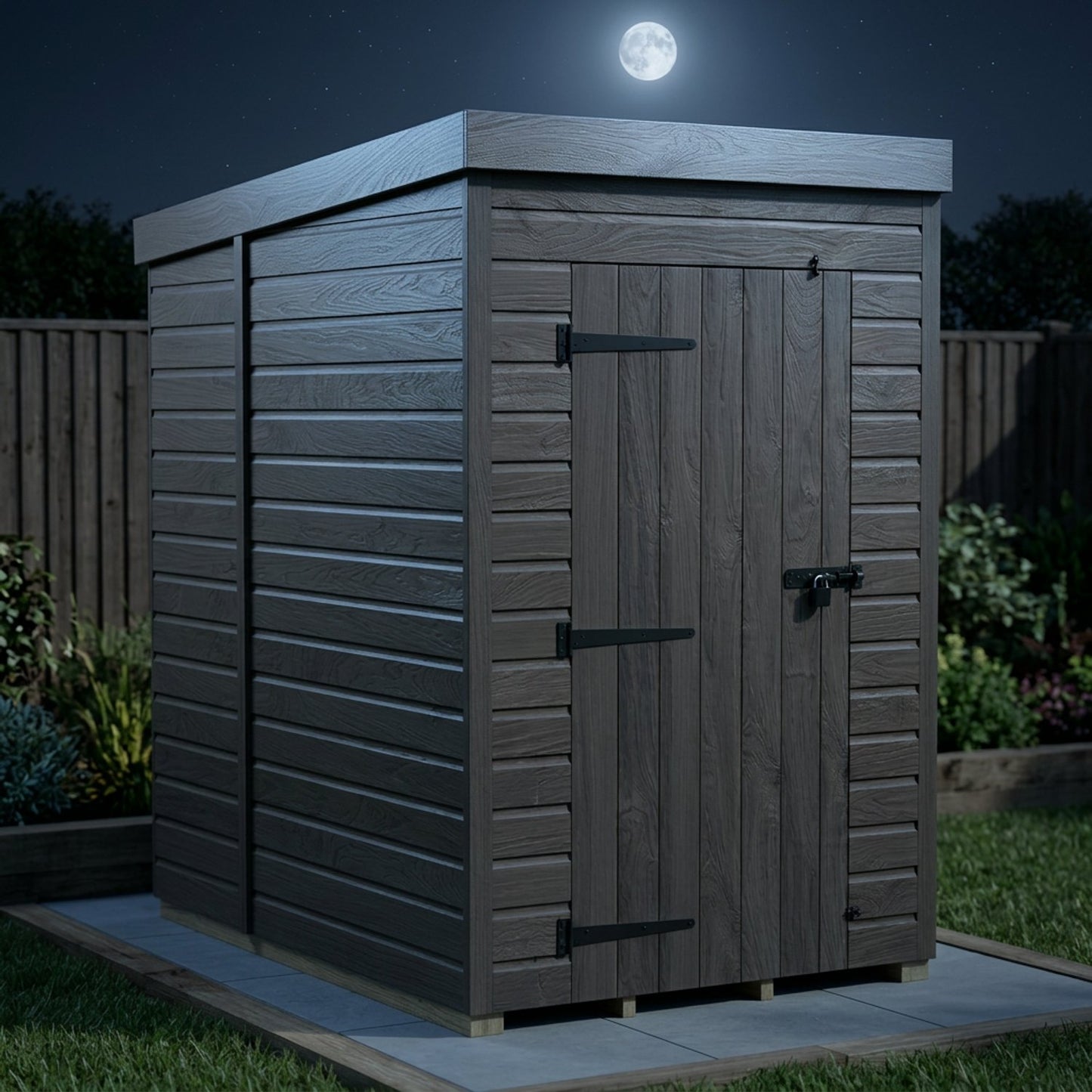 4x6 Pent Composite Shed (Single Door, No Windows) - view 4