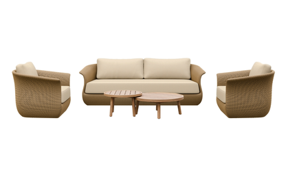 Linden Rattan 5 Seater Sofa and Armchair Garden Furniture Set - MINT Outdoor