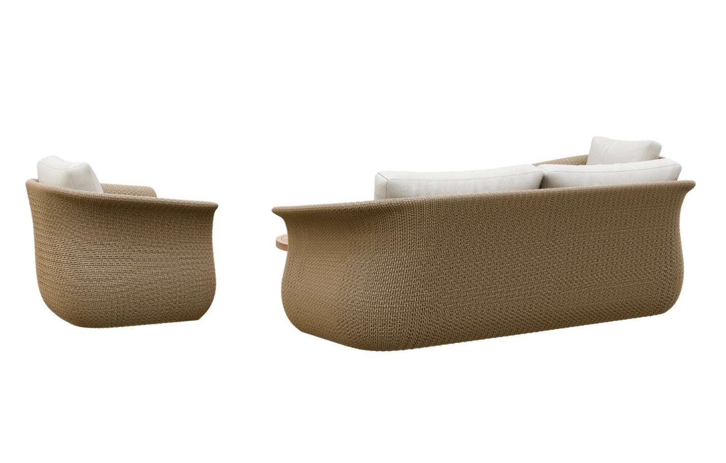 Linden Rattan 5 Seater Sofa and Armchair Garden Furniture Set - MINT Outdoor