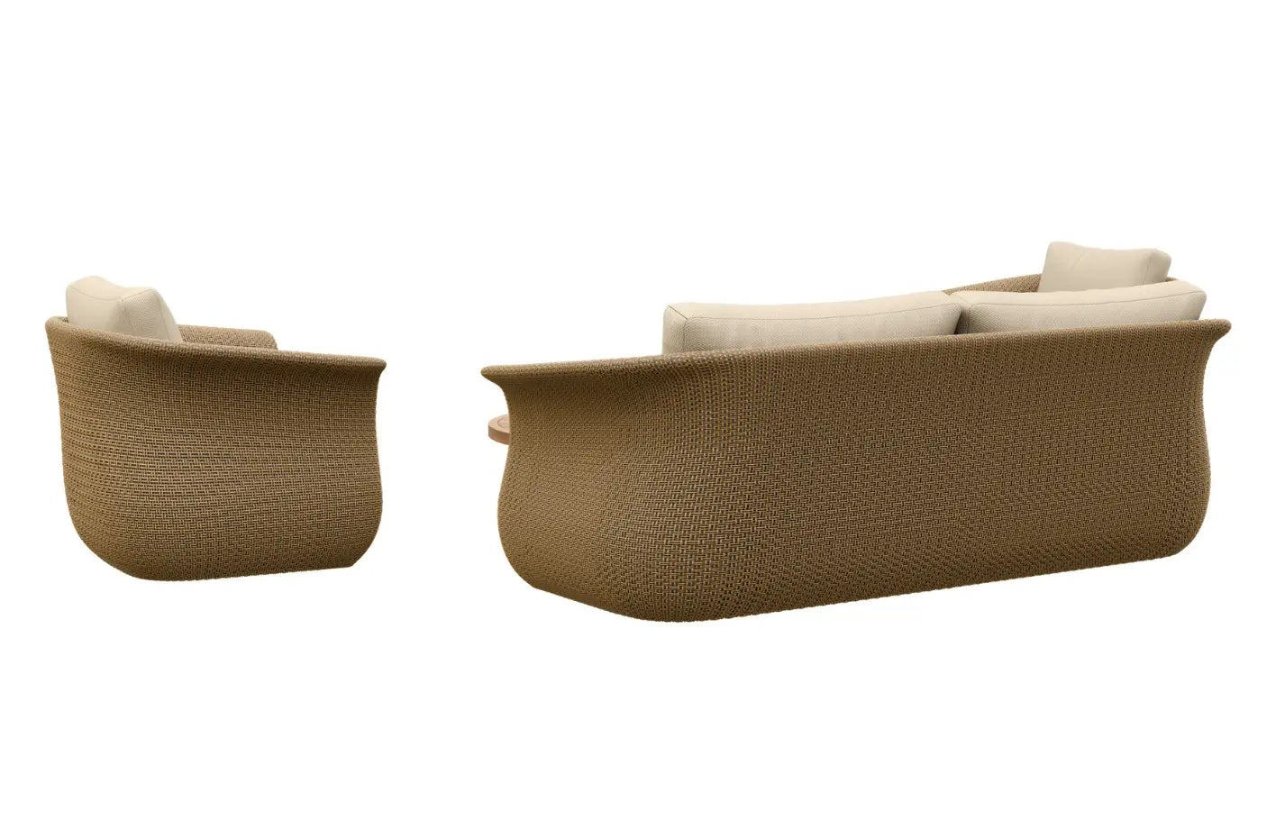 Linden Rattan 5 Seater Sofa and Armchair Garden Furniture Set