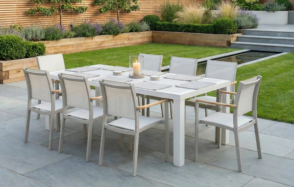 Melbourne 8 Seater Aluminium Dining Set - MINT Outdoor
