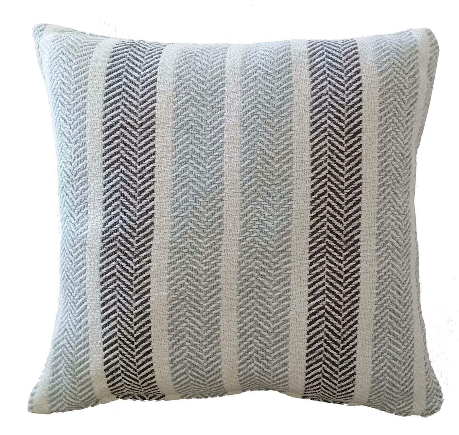 Cushion Covers Striped Indian Cotton Indoor Outdoor Discreet Zipper