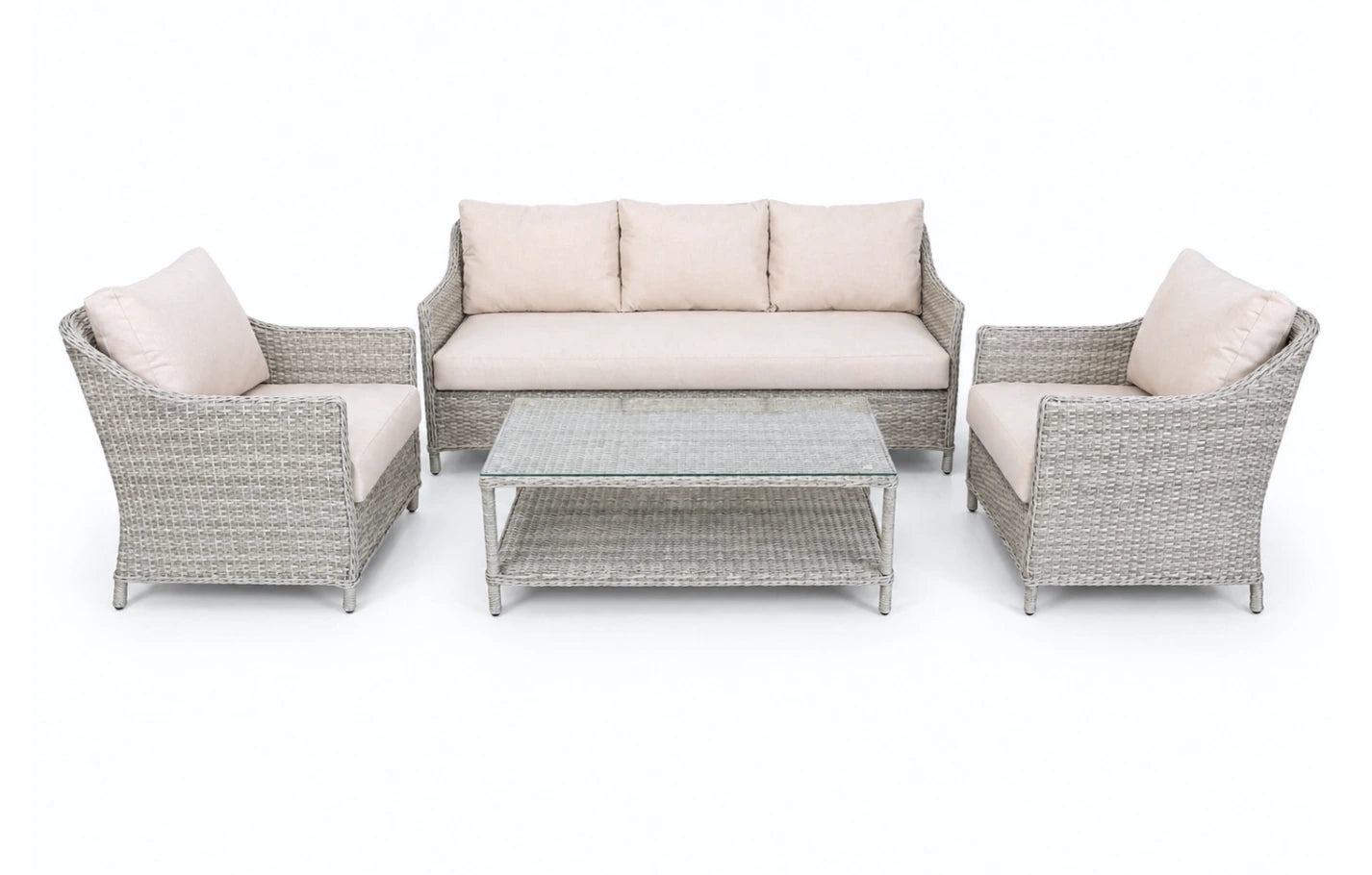 Oxford 5 Seater Rattan Sofa and Armchair Garden Set