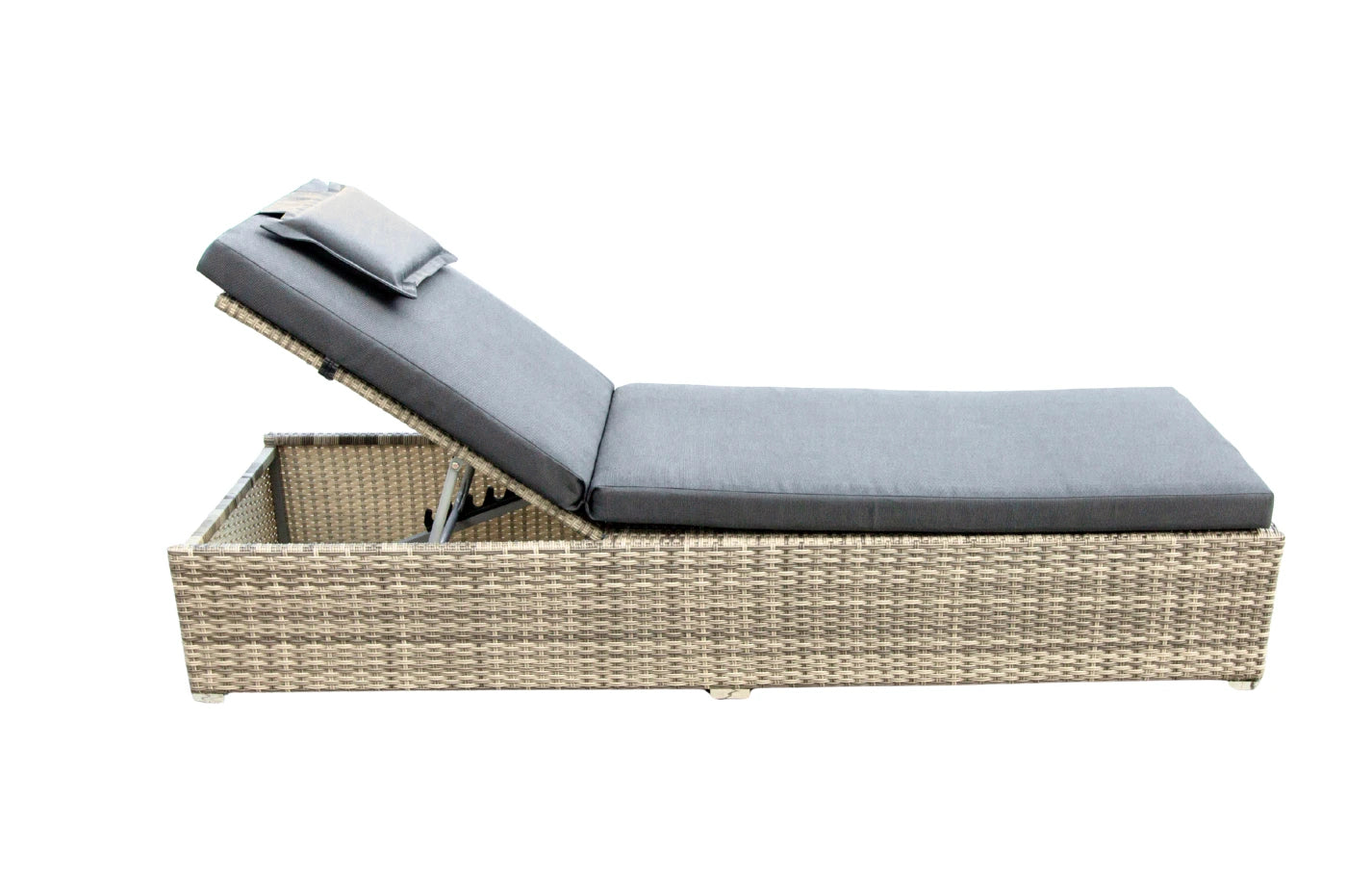 Palma Rattan Luxury Grey Sun Lounger - Set of 2