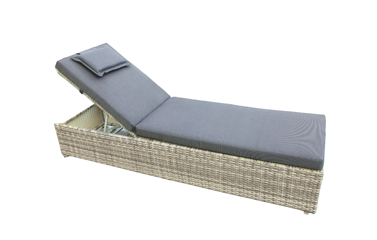Palma Rattan Luxury Grey Sun Lounger - Set of 2
