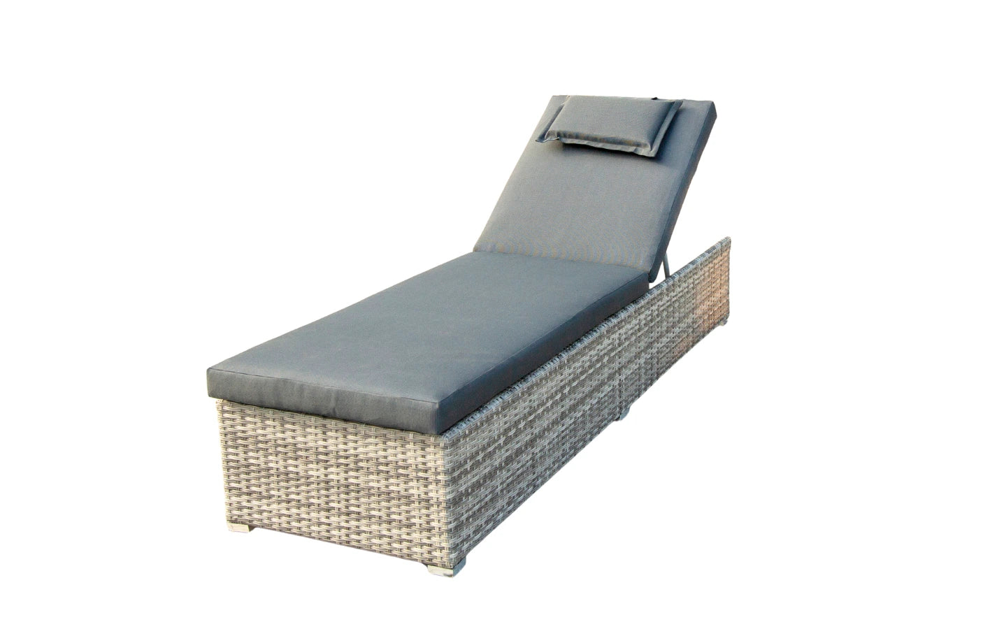 Palma Rattan Luxury Grey Sun Lounger - Set of 2