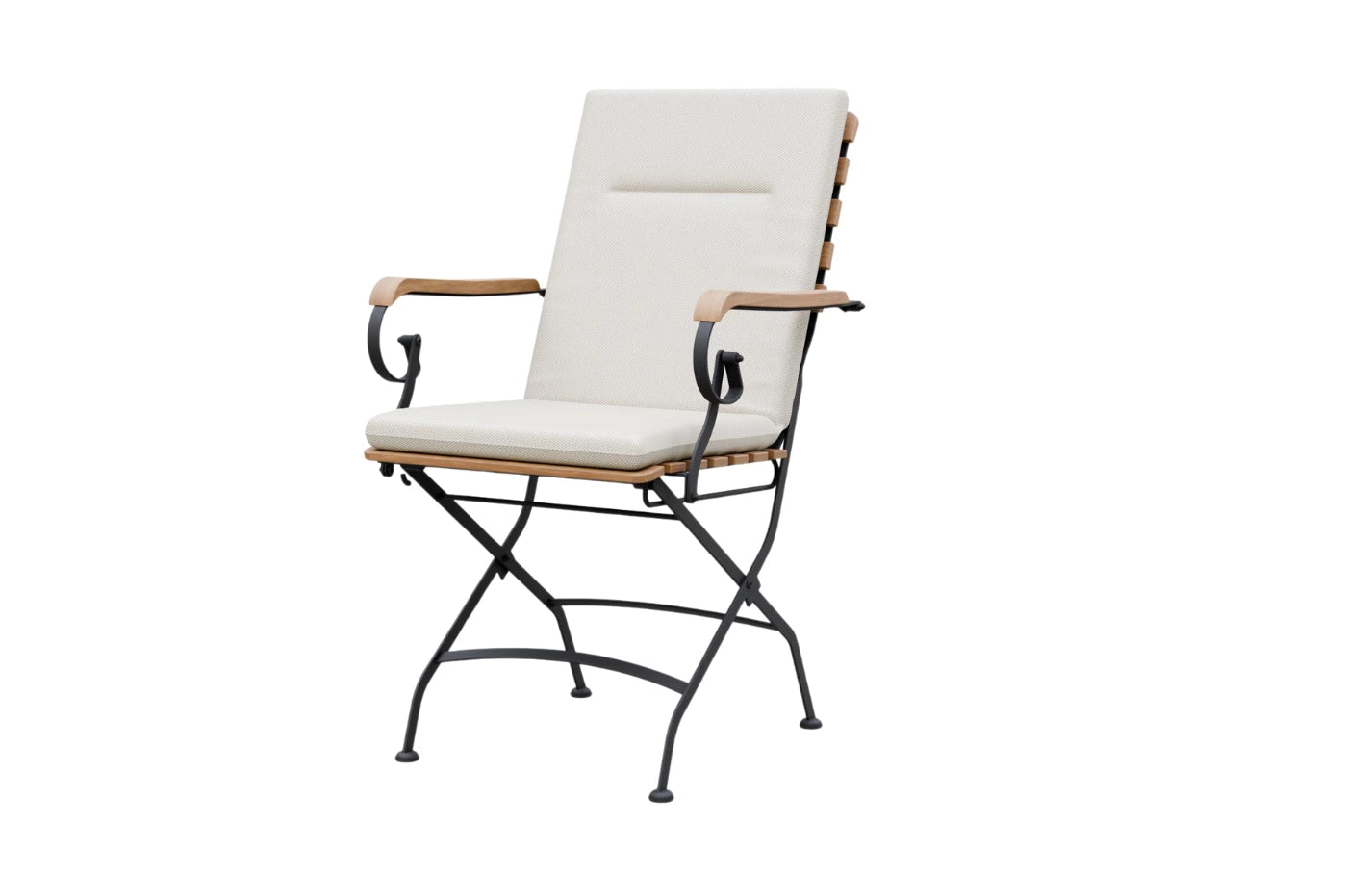 Sicily 4 Seater Teak and Wrought Iron Rectangular 120cm Garden Dining Set - MINT Outdoor