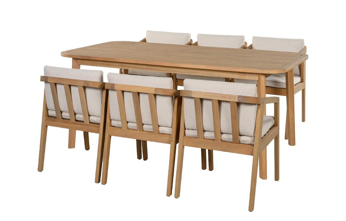 Tuscany 6 Seater Terra Madera Wooden Garden Dining Set