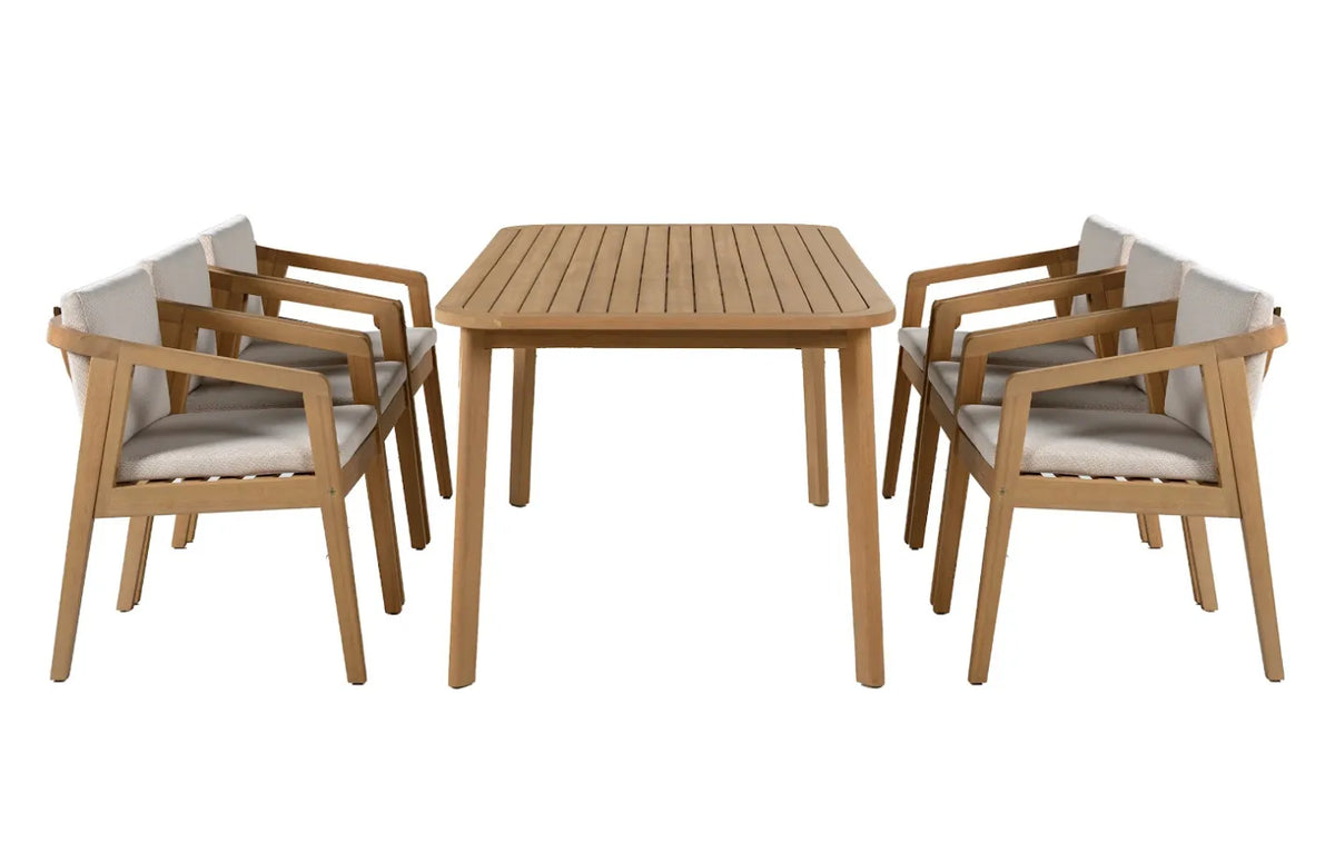 Tuscany 6 Seater Terra Madera Wooden Garden Dining Set