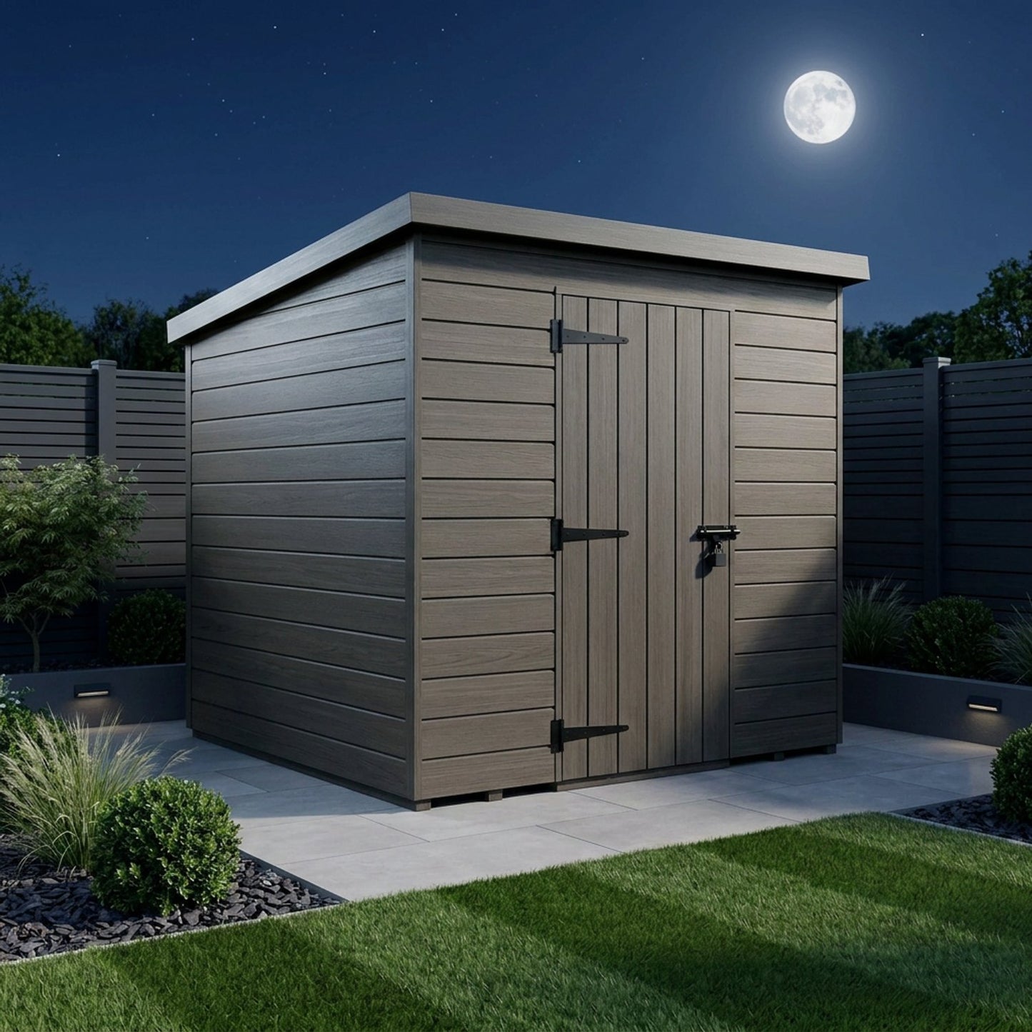 4x6 Pent Composite Shed (Single Door, No Windows) - view 6