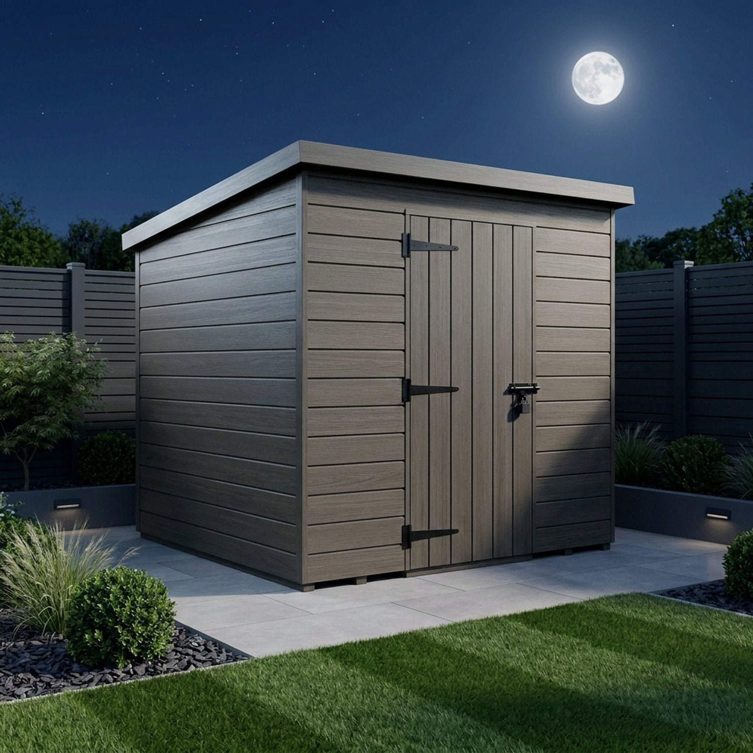 4x6 Pent Composite Shed (Single Door, No Windows) - view 6