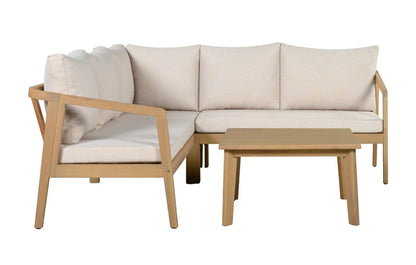 Tuscany 5 Seater Terra Madera Wooden Corner Garden Sofa Set