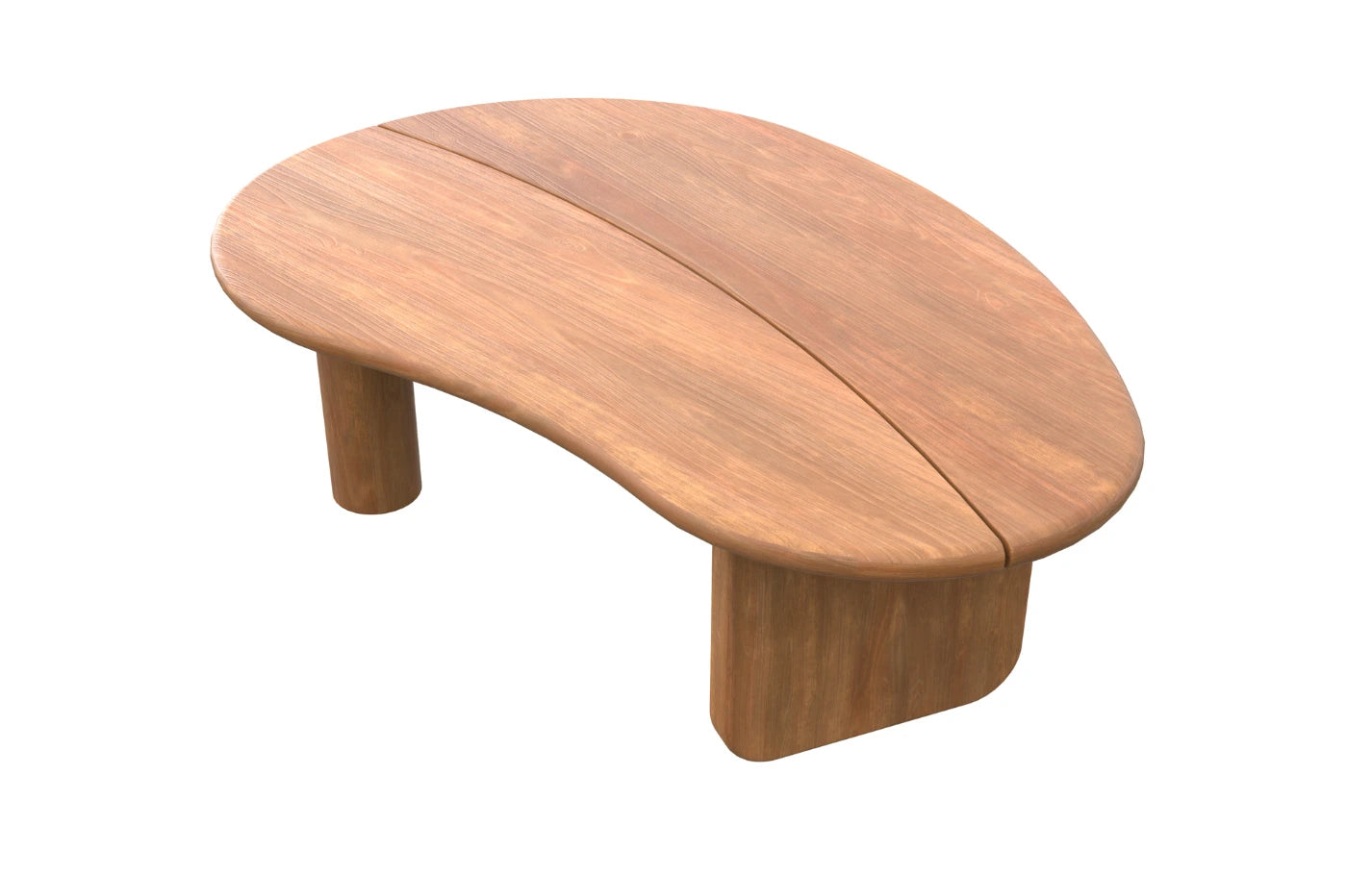 Willow Modular Teak Garden Oval Coffee Table - MINT Outdoor