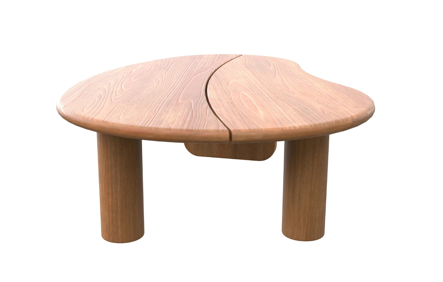 Willow Modular Teak Garden Oval Coffee Table - MINT Outdoor