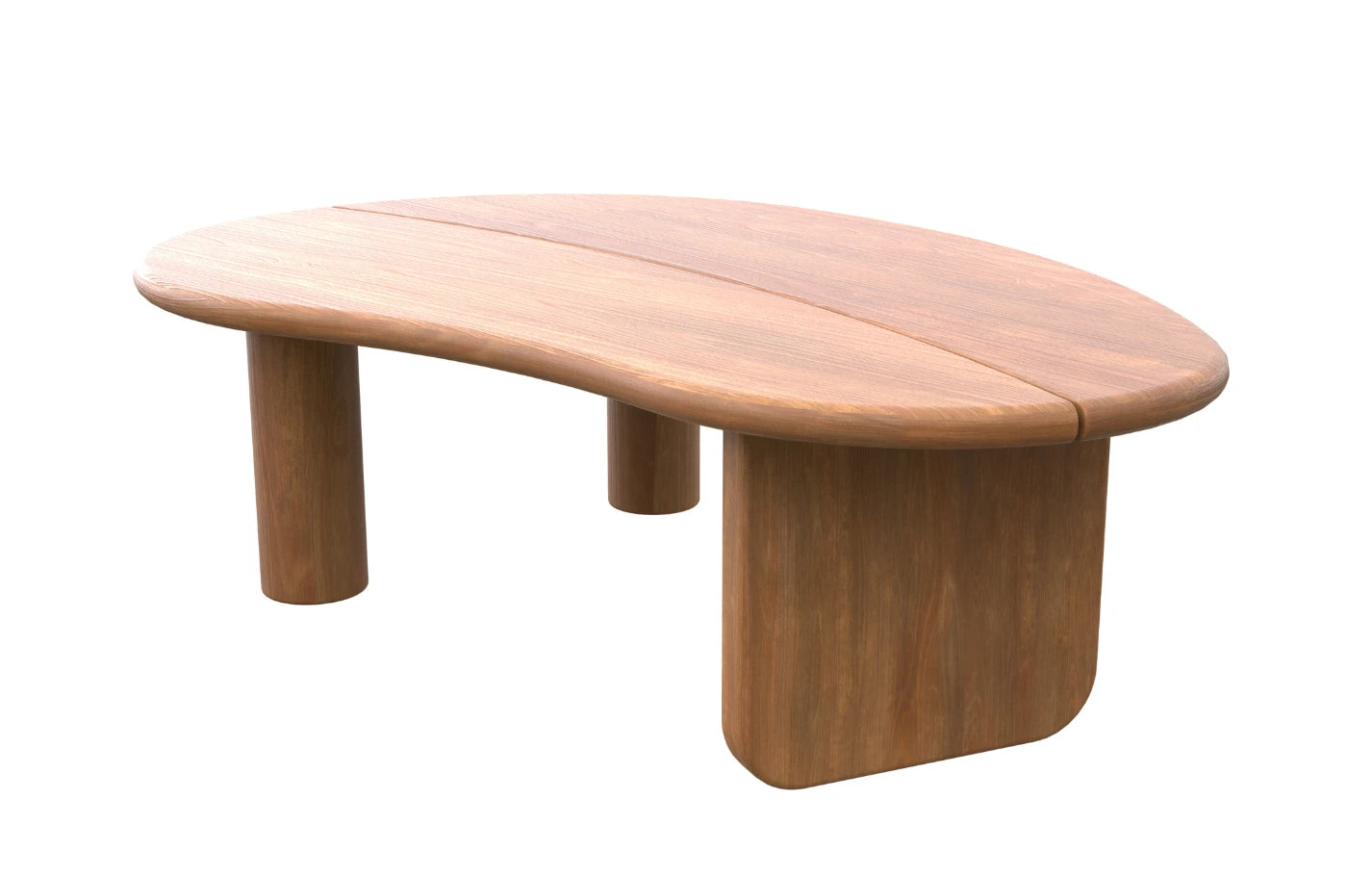 Willow Modular Teak Garden Oval Coffee Table - MINT Outdoor