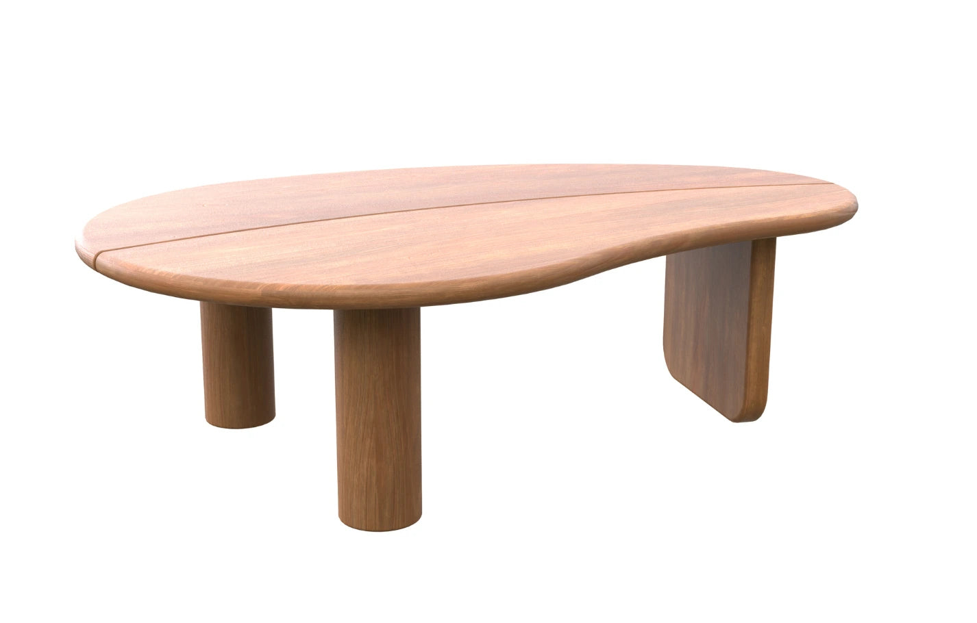 Willow Modular Teak Garden Oval Coffee Table - MINT Outdoor