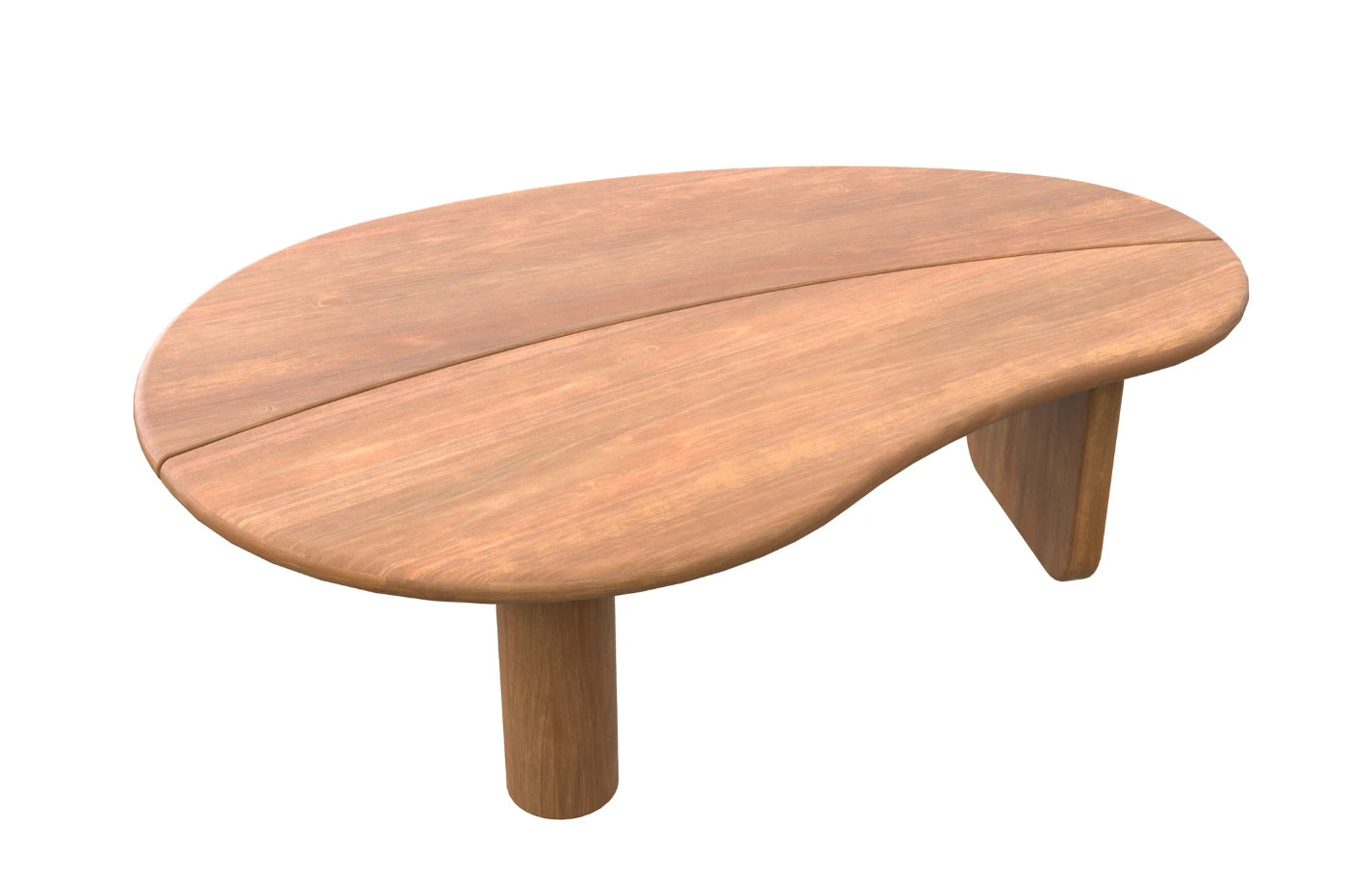 Willow Modular Teak Garden Oval Coffee Table - MINT Outdoor