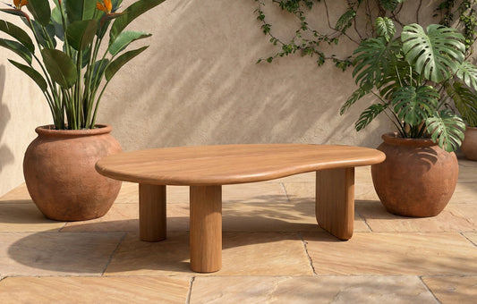 Willow Modular Teak Garden Oval Coffee Table