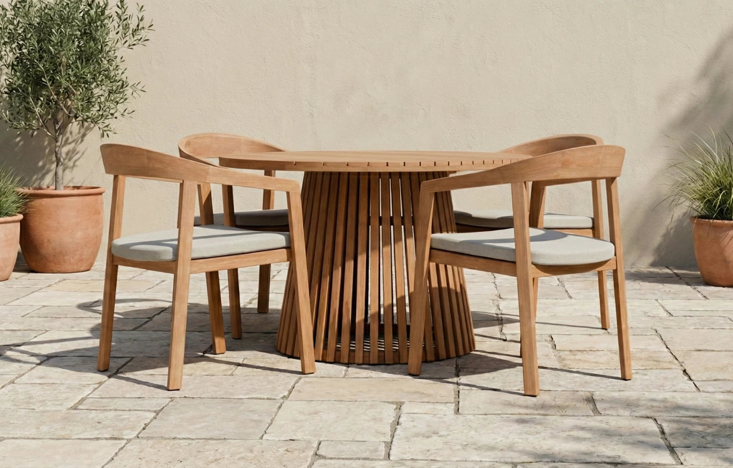 Winslow 120cm 4 Seater Wooden Garden Dining Set - MINT Outdoor